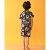 FOOTBALL BLACK SLEEPWEAR SHORT SET- BLACK-2-3 YEARS / 2N / BLACK