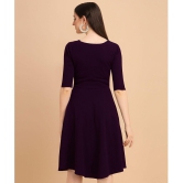 Sheetal associates - Purple Cotton Blend Women's Fit & Flare Dress ( Pack of 1 ) - None