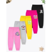 Trampoline Multicolor Cotton Blend Trackpant For Baby Girl ( Pack of 5 ) - None