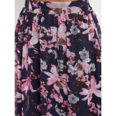 Floral Printed V- Neck Top With Maxi Skirt