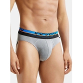 Jockey FP02 Men Super Combed Cotton Rib Solid Brief with Ultrasoft Waistband - Monument - None