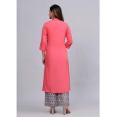 MAUKA Rayon Solid Kurti With Palazzo Womens Stitched Salwar Suit - Pink ( Pack of 1 ) - None