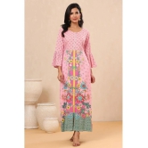 Juniper Rayon Printed Ankle Length Womens Gown - Pink ( Pack of 1 ) - None