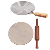 Mii Art tawa,rolling pin,board & /chakla belan and for roti maker(size-tawa-26in,roling pin-33in,roling board-23]pack of 3pcs.