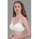 Madam Pack of 1 Cotton Blend Non Padded Womens T-Shirt Bra ( White ) - None