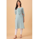 Glomee - Mint Green Cotton Women''s Straight Kurti ( Pack of 1 ) - None