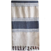 Hugs n Rugs - 3 Seater Cotton Throw ( Pack of 1 ) - Off White