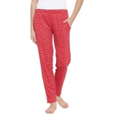 Uzarus Red Cotton Blend Trackpants - Single - None