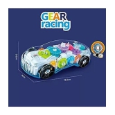 See Thru Concept Racing Car with 3D Flashing Rainbow Color Led Lights Musical Car for Kids Multi Color Plastic CAR