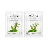 Masking Tea Tree & Matcha Tea Bamboo Face Sheet Mask 40 ml Pack of 2