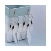 SILVER SHINE Party Wear Stylish Dangle  Earring For Girl Women - White