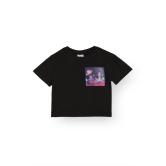 PLANET BLACK SUMMER GIRLS T-SHIRT - BLACK-1-2 YEARS / 1N / BLACK