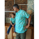 Beach Shirt | Turquoise Jasmine-10-12Y