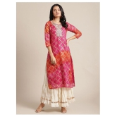 KSUT Pink Cotton Straight Kurti - Single - S