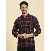 HJ HASASI 100% Cotton Slim Fit Checks Full Sleeves Mens Casual Shirt - Navy ( Pack of 1 ) - None