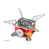 KITCHEN Portable Gas Stove For Outdoor Camping, Hiking, Travelling, To Cooking The Food | Stainless Steel, Folding Furnace, Camping Equipment, Gas stove With Pouch