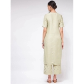 Pannkh - Green Polyester Womens Straight Kurti ( Pack of 1 ) - None