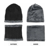 ICONIC ME Black Woollen Mens Cap ( Pack of 1 ) - Black