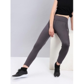 Technosport Grey Polyester Solid Tights - Single - None