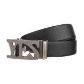 Zacharias - Black Leather Men's Casual Belt ( Pack of 1 ) - None