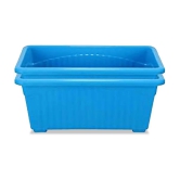 10Club Blue Plastic Flower Pot ( Pack of 2 ) - Blue