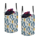 PrettyKrafts Laundry Basket for Clothes with Handles Round shape without lid (45 LTR) Pack of 2