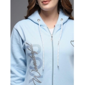 eWools.in Cotton Blend Womens Hooded Sweatshirt ( Blue ) - None