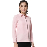 ALL WAYS YOU Womens Casual Office Wear Solid Pink Formal Shirt for Women  XXL