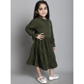 MINI & MING Girls Round Neck A-Line Midi Dress