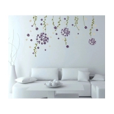 Decor Villa Deep Purple flowers Vinyl Wall Stickers