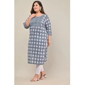 Swasti - Blue 100% Cotton Womens Straight Kurti ( Pack of 1 ) - None