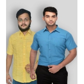 DESHBANDHU DBK - Multicolor Cotton Regular Fit Mens Formal Shirt (Pack of 2) - None