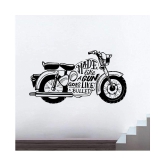 Asmi Collection Black Bike Motorbike Motivational Wall Sticker ( 50 x 90 cms )