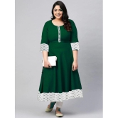 Estela - Green Cotton Blend Women's Flared Kurti ( Pack of 1 ) - None