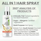 Ktein All in 1 Natural Hair Heat Protection Spray with Fermented Argan Oil Vitamin E Pro Vitamin B3 and Plant Based Keratin