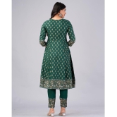 MAUKA Rayon Printed Kurti With Pants Womens Stitched Salwar Suit - Green ( Pack of 1 ) - None