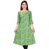 Meher Impex - Green Cotton Blend Womens A-line Kurti ( Pack of 1 ) - None