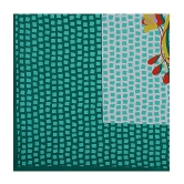 FrionKandy Living - Turquoise Cotton Double Bedsheet with 2 Pillow Covers - Turquoise