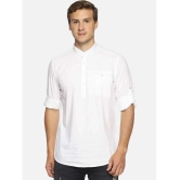 Springberry - Shirt Style 100 percent Cotton White Mens Kurta ( Pack of 1 ) - None