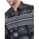 Ketch 100% Cotton Slim Fit Printed Full Sleeves Mens Casual Shirt - Black ( Pack of 1 ) - None