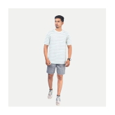 Radprix Cotton Regular Fit Striped Half Sleeves Mens T-Shirt - White ( Pack of 1 ) - None