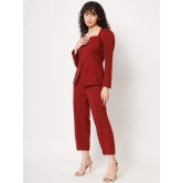 Slim Fit Sweetheart Neck Top With Trousers