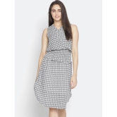 Oxolloxo Green Checked Satin Blouson Dress