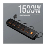 Portronics Power Plate 13 Multiplug Extension Board with 5 Power Sockets, 1500W,(Black)