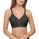 Eves Beauty Women Full Coverage Bra-36D / Black / Cotton rich