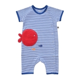 Blue Stripe Full Romper/Sleeper (100% Cotton)