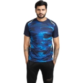 ybts9019 Men Printed Round Neck Polyester Multicolor T-Shirt