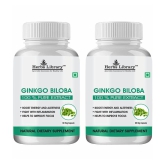 Herbs Library Ginkgo Biloba for Better Concentration, Memory & Learning 60 Capsules Each (Pack of 2)