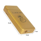 JMALL - Gold Aluminium Cigarette Lighter ( Pack of 1 ) - Gold