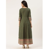 Kbz - Green Cotton Blend Women's Anarkali Kurti ( Pack of 1 ) - None